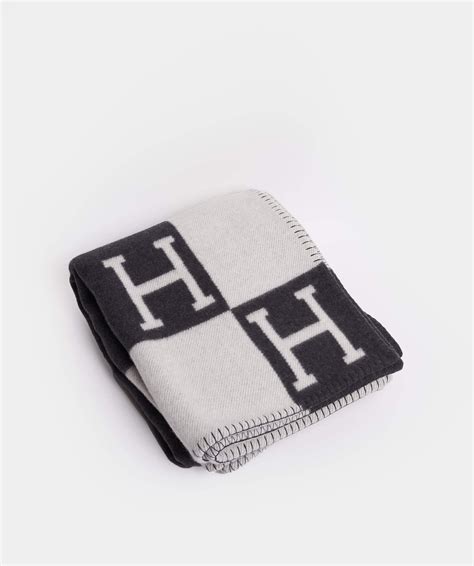 hermes black and white blanket